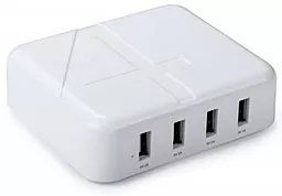 Сетевое зарядное устройство Drobak Multi Power 4USB 4A (905321) White