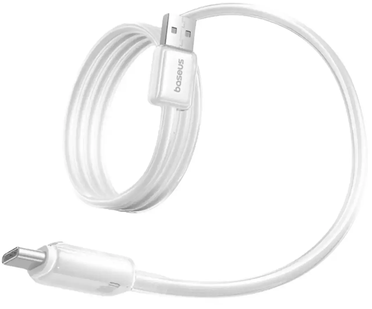 Кабель Baseus Crystal USB-A - Type-C 100w 5a 1м cable Moon White (E04279) - фото 1