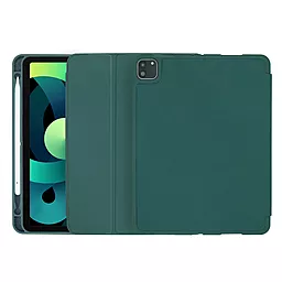 Чехол для планшета Coteetci Liquid Silicone Pen Slot Case для Apple iPad Pro 12.9" 2018, 2020, 2021  Dark Green (61011-DG)