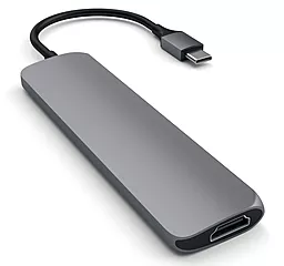 Мультипортовый USB Type-C хаб Satechi USB-C -> USB 3.0х2/HDMI/USB-C Space Gray (ST-CMAM) - миниатюра 2