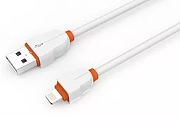 Кабель USB LDNio Lightning round 2.1A 2 м. White (LS02) - миниатюра 2