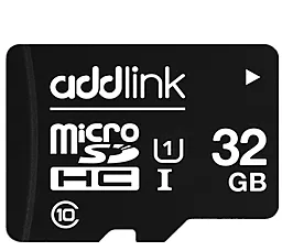Карта пам'яті AddLink microSDHC 32GB Class 10 UHS-I U1 (ad32GBMSH310)