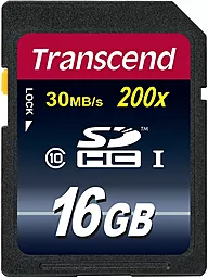 Карта пам'яті Transcend SDHC 16GB Class 10 UHS-I (TS16GSDHC10)