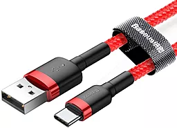 Кабель USB Baseus Cafule 2M USB Type-C Cable Red (CATKLF-C09) - миниатюра 2