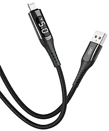 Кабель XO NB162 USB-A - Lightning 12w 2.4a 1м cable Black