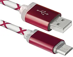 Кабель Defender USB-A - micro USB 12w 2.4a 1м cable Red (87556) - фото Кабель Defender USB-A - micro USB 12w 2.4a 1м cable Red (87556)