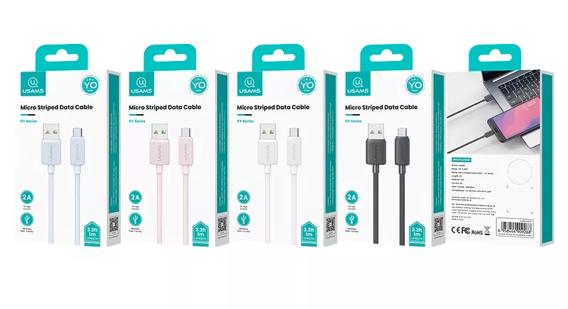 Кабель Usams US-SJ690 USB-A - micro USB 10w 1м cable Blue - фото 2