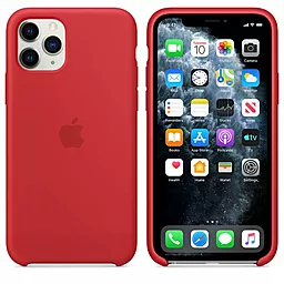 Чехол Silicone Case для Apple iPhone 11 Pro Max Red - миниатюра 2