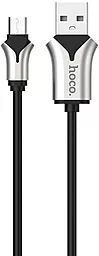 Кабель Hoco U67 Soft Silicone USB-A - micro USB 12w 2.4a 1.2м cable Black - фото Кабель Hoco U67 Soft Silicone USB-A - micro USB 12w 2.4a 1.2м cable Black