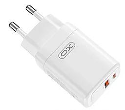 Мережевий зарядний пристрій XO CE16 45w PD USB-C/USB-A ports fast charger white