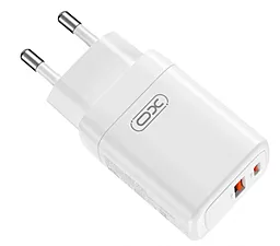 Сетевое зарядное устройство XO CE16 45w PD USB-C/USB-A ports fast charger white - фото Сетевое зарядное устройство XO CE16 45w PD USB-C/USB-A ports fast charger white