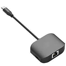 Адаптер Upex USB Type-C — Gigabyte Ethernet (RJ-45)/USB 3.0 Space Gray (UP10170) - миниатюра 2