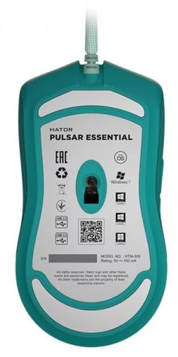 Компьютерная мышка HATOR Pulsar Essential (HTM-309) Mint - фото 6