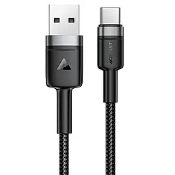 Кабель AceFast C22-04 USB-A - Type-C 15w 3a 1.2м cable Black - фото Кабель AceFast C22-04 USB-A - Type-C 15w 3a 1.2м cable Black