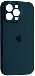 Чехол Silicone Case Full Camera для Apple iPhone 16 Pro Max Abyss Blue - фото Чехол Silicone Case Full Camera для Apple iPhone 16 Pro Max Abyss Blue