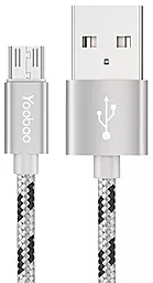 USB Кабель Yoobao YB-423 Nylon 1.5M micro USB Cable Grey