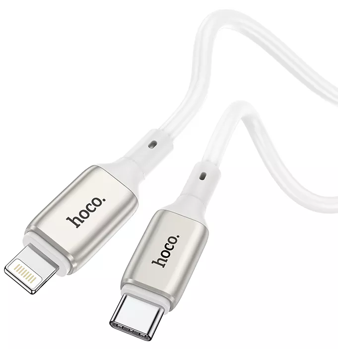 Кабель Hoco X66 Howdy USB Type-C - Lightning 20w 3a 1м PD сable White - фото 3