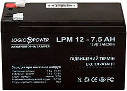 Аккумуляторная батарея Logicpower 12V 7.5 Ah (LPM 12 - 7,5 AH) AGM (3864)