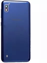 Задняя крышка корпуса Samsung Galaxy A10 2019 A105 со стеклом камеры Original Blue - миниатюра 2