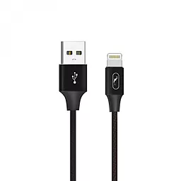 Кабель SkyDolphin S55L Neylon USB-A - Lightning 12w 2.4a 1м cable Black (USB-000434)