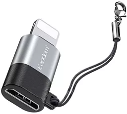 Адаптер-переходник Earldom ET-TC19 M-F Lightning - micro USB Black - фото Адаптер-переходник Earldom ET-TC19 M-F Lightning - micro USB Black