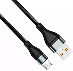 USB Кабель Jellico B16 15W 3.1A micro USB Cable Black - мініатюра 2