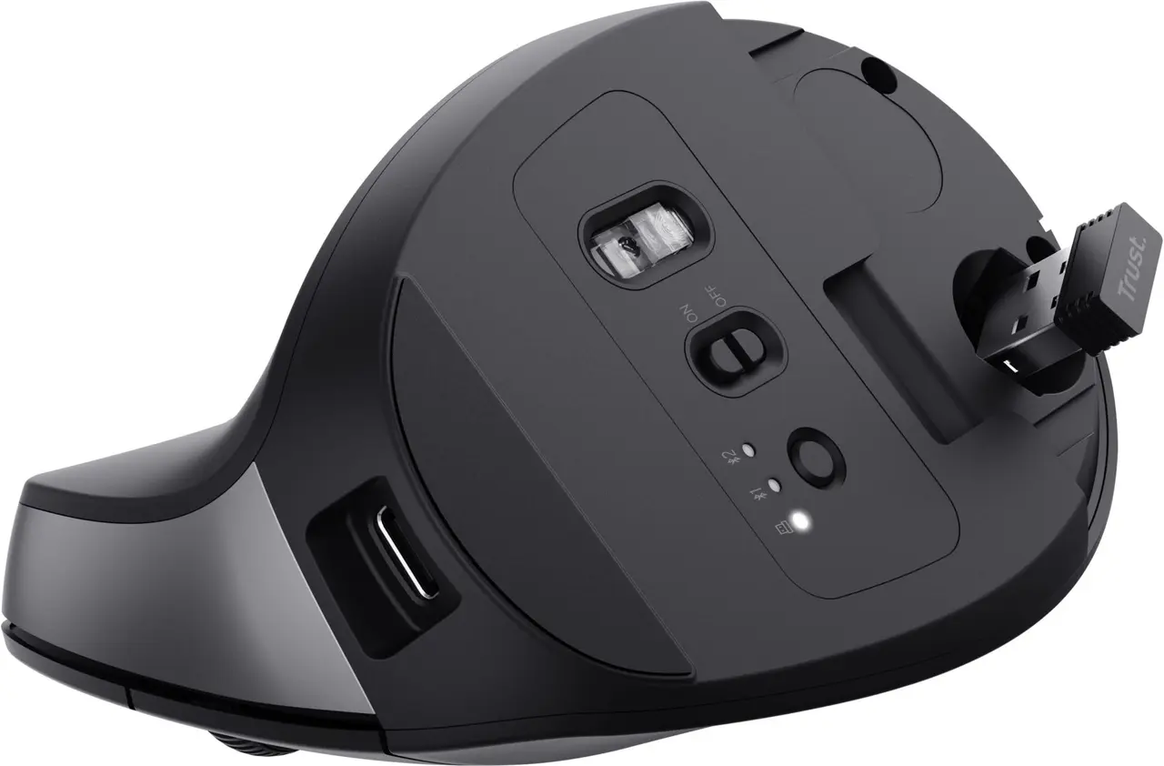 Компьютерная мышка Trust Bayo+ Multidevice Ergonomic Wireless Black (25146) - фото 5