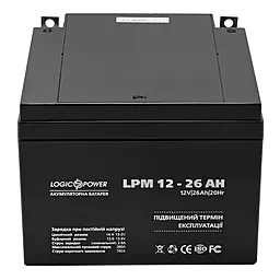 Акумуляторна батарея Logicpower LPM 12V 26Ah AGM (LP4134)
