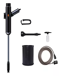 Пістолет для миття авто Baseus Dual Power Portable Electric Car Wash Spray Nozzle Set Black (TZCRDDSQ-01) - мініатюра 5