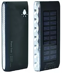 Повербанк MANGO Solar LED SIDE 2USB 10000 mAh Black-silver - фото Повербанк MANGO Solar LED SIDE 2USB 10000 mAh Black-silver