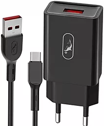 Сетевое зарядное устройство SkyDolphin SC36V 2.4A USB-A + microUSB cable Black (MZP-000176)