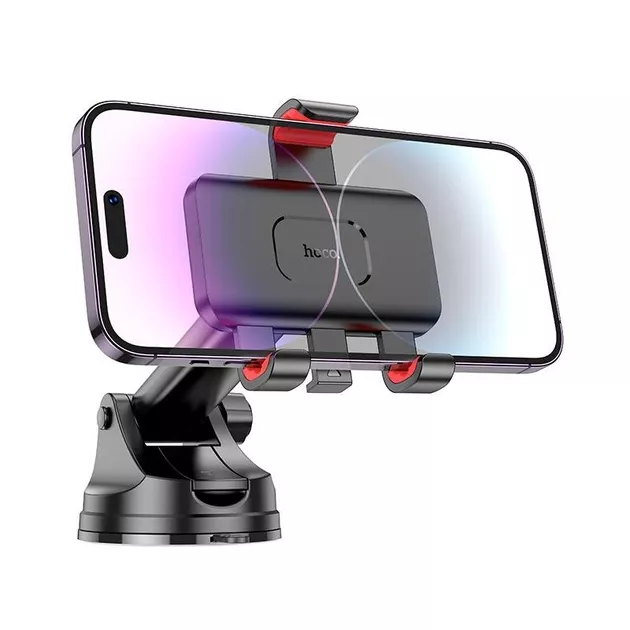 Тримач Hoco H22 Dragon automatic clamping car holder (center console) Black - фото 2