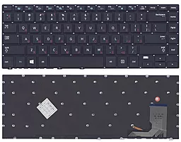 Клавіатура для ноутбуку Samsung 470R4E без рамки з підсвіткою Light чорна