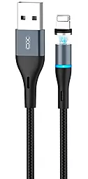 Кабель XO NB125 Magnetic USB-A - Lightning 10.5w 1м cable Black - фото Кабель XO NB125 Magnetic USB-A - Lightning 10.5w 1м cable Black