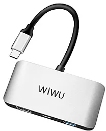 USB Type-C хаб WIWU 3-in-1 gray