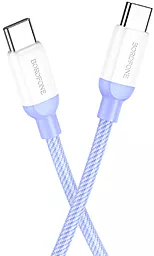 Кабель Borofone BX68 USB Type-C - Type-C 100w 5a 2м PD cable Blue - миниатюра 3 Кабель Borofone BX68 USB Type-C - Type-C 100w 5a 2м PD cable Blue - миниатюра 3