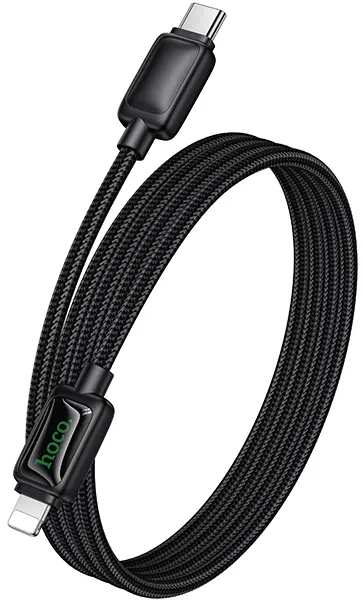 Кабель Hoco U146 USB Type-C - Lightning 30w 3a 1.2м cable Black - фото 3