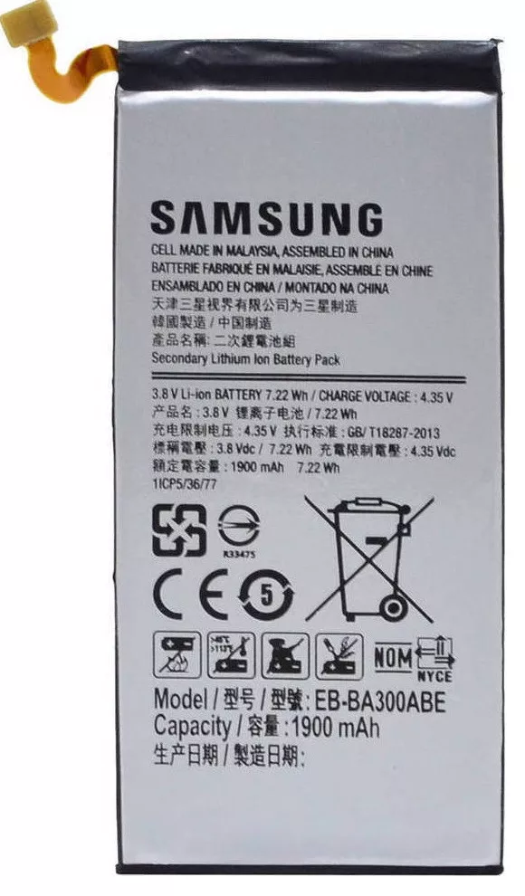 Акумулятори для телефону Samsung Galaxy A3 A300F фото