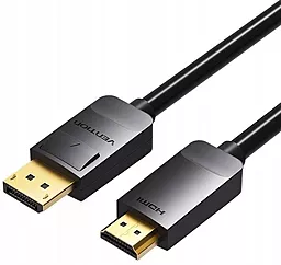 Видеокабель DisplayPort - HDMI v1.4 1080p 60hz 1.5m black (HADBG) Vention - фото Видеокабель DisplayPort - HDMI v1.4 1080p 60hz 1.5m black (HADBG) Vention