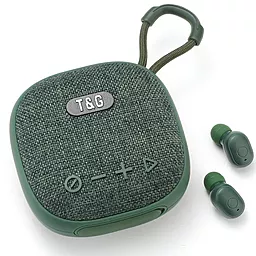 Колонка з навушниками T&G TG-813 Green