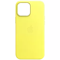 Чохол Apple Leather Case with MagSafe for iPhone 13 Pro Max Yellow