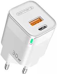 Мережевий зарядний пристрій Jellico C44 30W PD/QC USB-C-A white