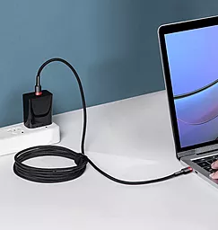 USB PD Кабель Baseus Cafule 20V 5A 2M USB Type-C - Type-C Cable Red/Black (CATKLF-AL91) - мініатюра 7