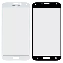 Корпусне скло дисплея Samsung Galaxy S5 G900F, G900M, G900T, G900K, G900S, G900I, G900A, G900W8, G900L, G900H (з OCA плівкою) White