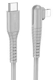 Кабель Borofone BX105 Corriente USB Type-C - Lightning 27w 3a 1м PD сable Gray - фото Кабель Borofone BX105 Corriente USB Type-C - Lightning 27w 3a 1м PD сable Gray