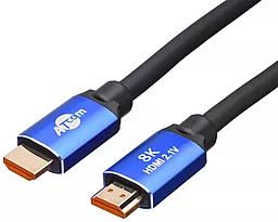Відеокабель Atcom HDMI v2.1 8k 60hz 2m black/blue (88888)