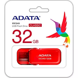 Флешка ADATA UV240 32GB USB 2.0 Red (AUV240-32G-RRD) - мініатюра 3