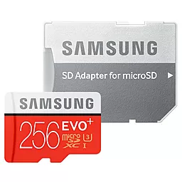 Карта пам'яті Samsung microSDXC 256GB EVO PLUS Class 10 UHS-I U3 + SD-адаптер (MB-MC256DA/APC)