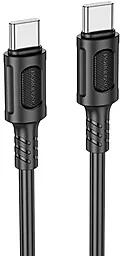 Кабель Borofone BX111 USB Type-C - Type-C 60w 3a 1м PD cable Black - фото Кабель Borofone BX111 USB Type-C - Type-C 60w 3a 1м PD cable Black