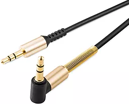 Аудіо кабель Hoco UPA02 L-shaped AUX mini Jack 3.5mm M/M Cable 1 м black - мініатюра 4